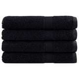 VidaXL serviettes de sauna solund 4 pcs 600 g m² 80x200 cm noir