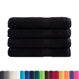 VidaXL serviettes de sauna solund 4 pcs 600 g m² 80x200 cm noir