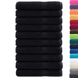 VidaXL serviettes de sauna solund 10 pièces 600 g m² 80x200 cm noir