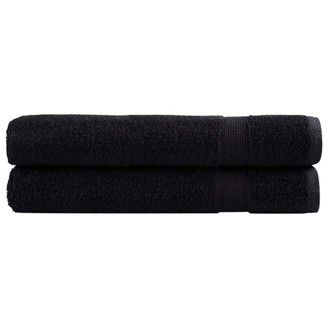 VidaXL Serviettes SOLUND 2 pcs 600 g m² 100x200 cm noir