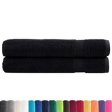 VidaXL Serviettes SOLUND 2 pcs 600 g m² 100x200 cm noir