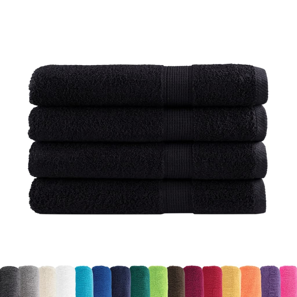 Vidaxx serviettes solund 4 pcs 600 g m² 100x200 cm noir