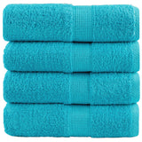 Vidaxx débarbouillettes premium solund 4 pièces turquoise 30x30 cm 600 g m2