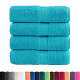 Vidaxx débarbouillettes premium solund 4 pièces turquoise 30x30 cm 600 g m2