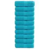 VidaXL Serviettes d'invité SOLUND 10 pcs 600 g m² 30x30 cm turquoise