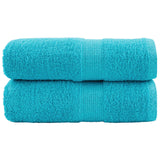 VidaXL serviettes invités solund 2 pcs 600 g m² 30x50 cm turquoise