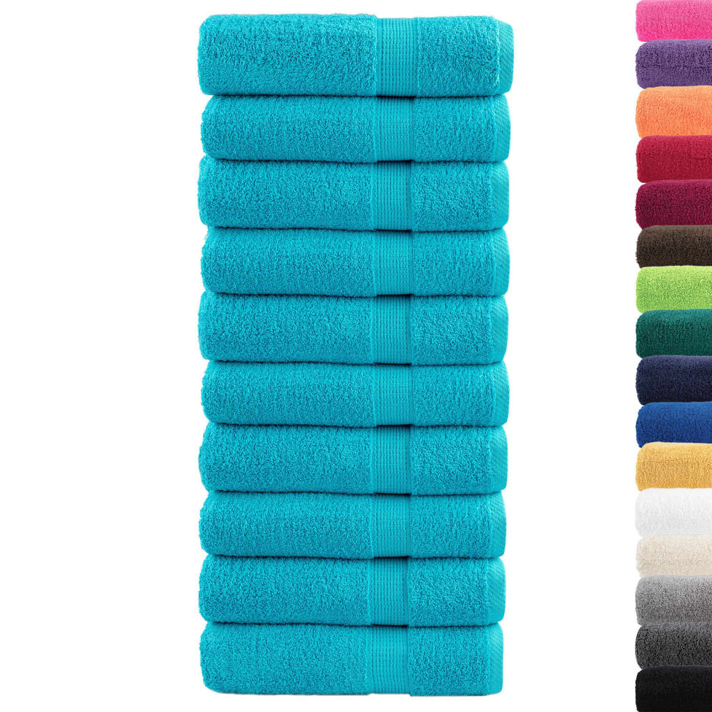 Vidaxl Bath towels Solund 10 pcs 600 g m² 70x140 cm Turquoise