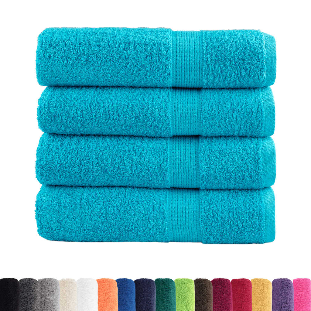 VidaXL serviettes de bain solund 4 pièces 600 g m² 100x150 cm