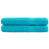 VidaXL serviettes de sauna solund 2 pcs 600 g m² 80x200 cm turquoise