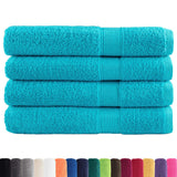 VidaXL serviettes de sauna solund 4 pcs 600 g m² 80x200 cm turquoise