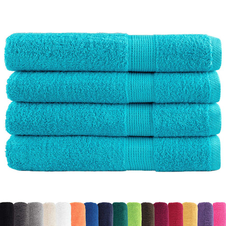 VidaXL serviettes de sauna solund 4 pcs 600 g m² 80x200 cm turquoise