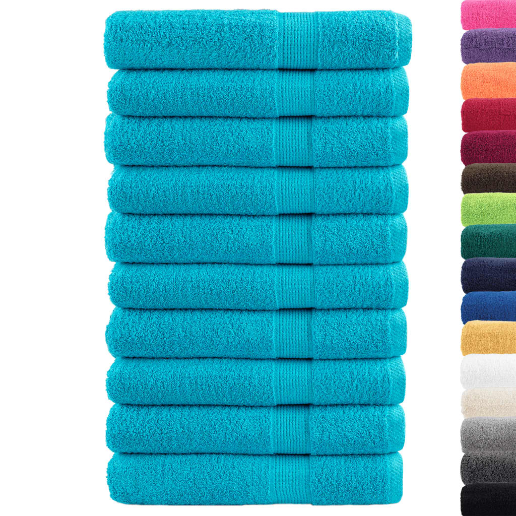 VidaXL serviettes de sauna solund 10 pcs 600 g m² 80x200 cm turquoise