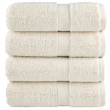 Vidaxx débarbouillettes premium solund 4 pièces crème 30x30 cm 600 g m2