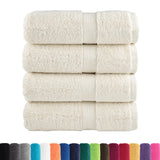 Vidaxx débarbouillettes premium solund 4 pièces crème 30x30 cm 600 g m2