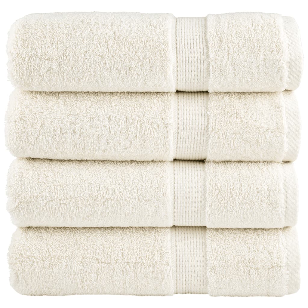 VidaXL serviettes de bain solund 4 pièces 600 g m² 100x150 cm