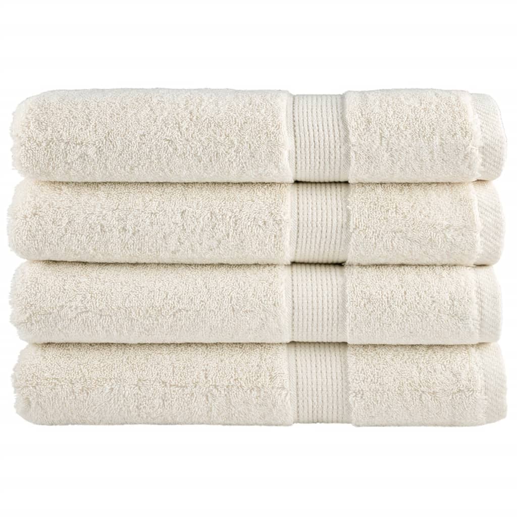 VidaXL serviettes de sauna solund 4 pcs 600 g m² 80x200 cm couleur crème