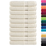 VidaXL serviettes de sauna solund 10 pièces 600 g m² 80x200 cm couleur crème