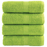 Vidaxx débarbouillettes premium solund 4 pièces vert pomme 30x30 cm 600 g m²