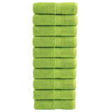 Vidaxx débarbouillettes premium solund 10 pièces vert pomme 30x30 cm 600 g m²