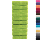 Vidaxx débarbouillettes premium solund 10 pièces vert pomme 30x30 cm 600 g m²
