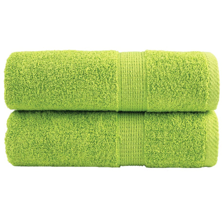 VidaXL serviettes invités solund 2 pcs 600 g m² 30x50 cm vert pomme