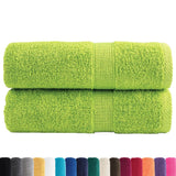 VidaXL serviettes invités solund 2 pcs 600 g m² 30x50 cm vert pomme