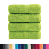 VidaXL Serviettes d'invité SOLUND 4 pcs 600 g m² 30x50 cm vert pomme