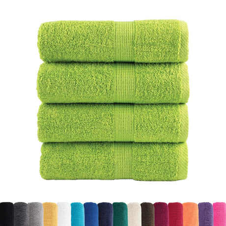 VidaXL Serviettes d'invité SOLUND 4 pcs 600 g m² 30x50 cm vert pomme