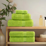 VidaXL Serviettes d'invité SOLUND 4 pcs 600 g m² 30x50 cm vert pomme