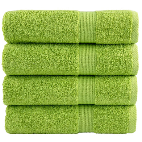 VidaXL Serviettes de bain SOLUND 4 pcs 600 g m² 70x140 cm vert pomme