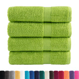 VidaXL Serviettes de bain SOLUND 4 pcs 600 g m² 70x140 cm vert pomme