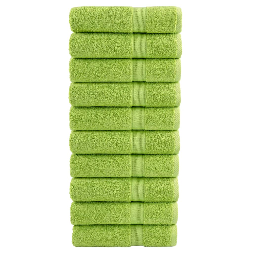 Vidaxl Bath Towels Solund 10 PCS 600 G M² 70x140 cm Apple Green