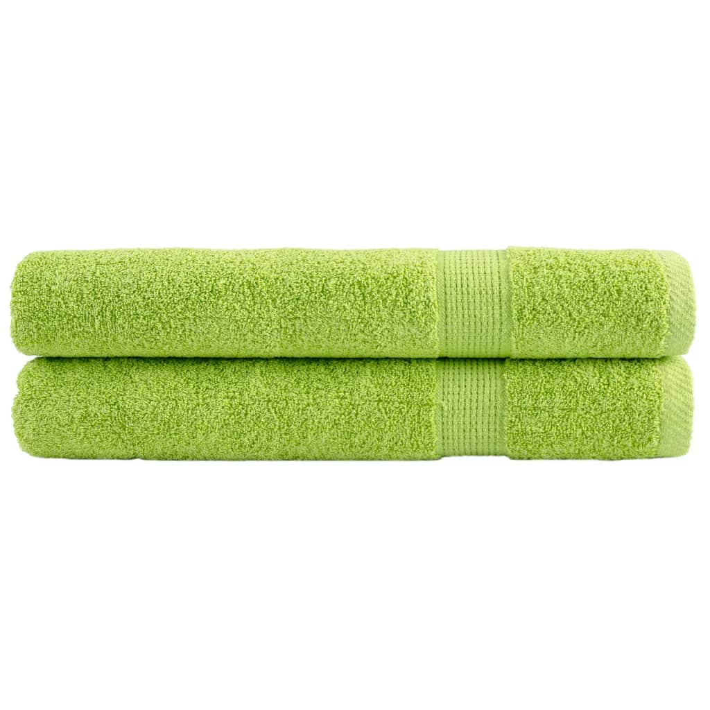 Vidaxl Sauna Cloths Solund 2 PCS 600 g m² 80x200 cm de manzana verde