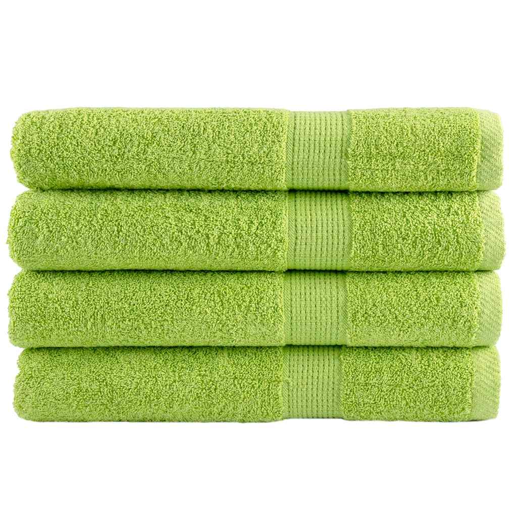 VidaXL serviettes de sauna solund 4 pcs 600 g m² 80x200 cm vert pomme