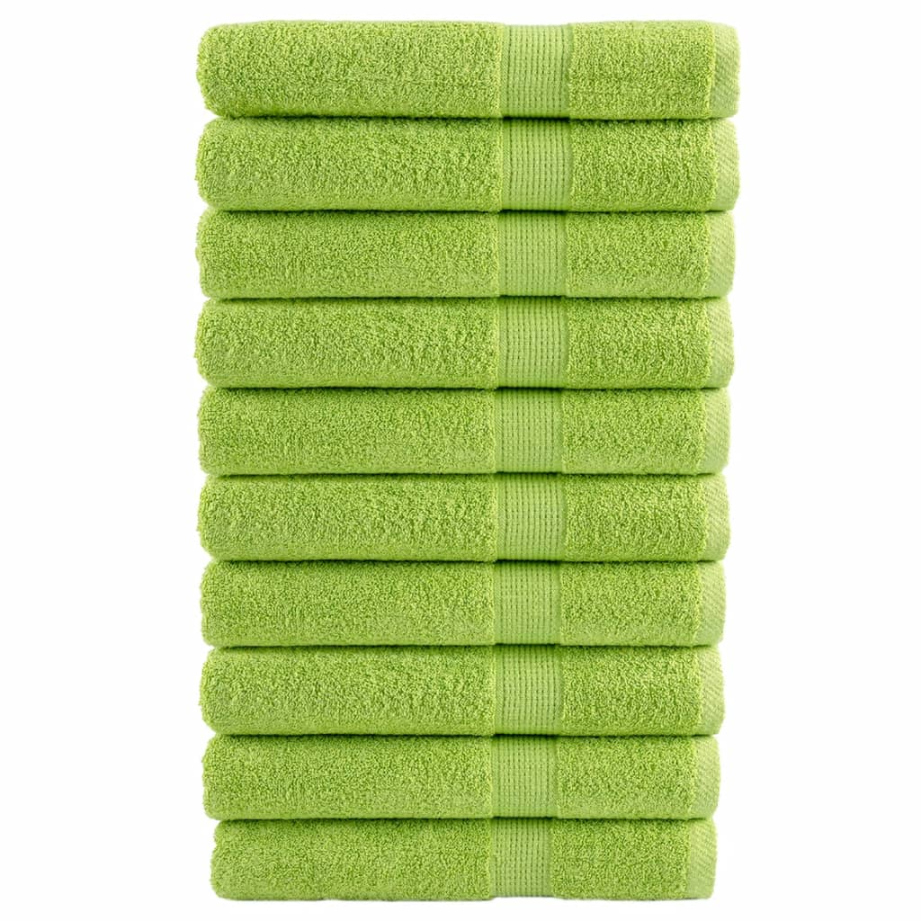 Vidaxl Sauna Cloths Solund 10 PCS 600 g m² 80x200 cm de manzana verde