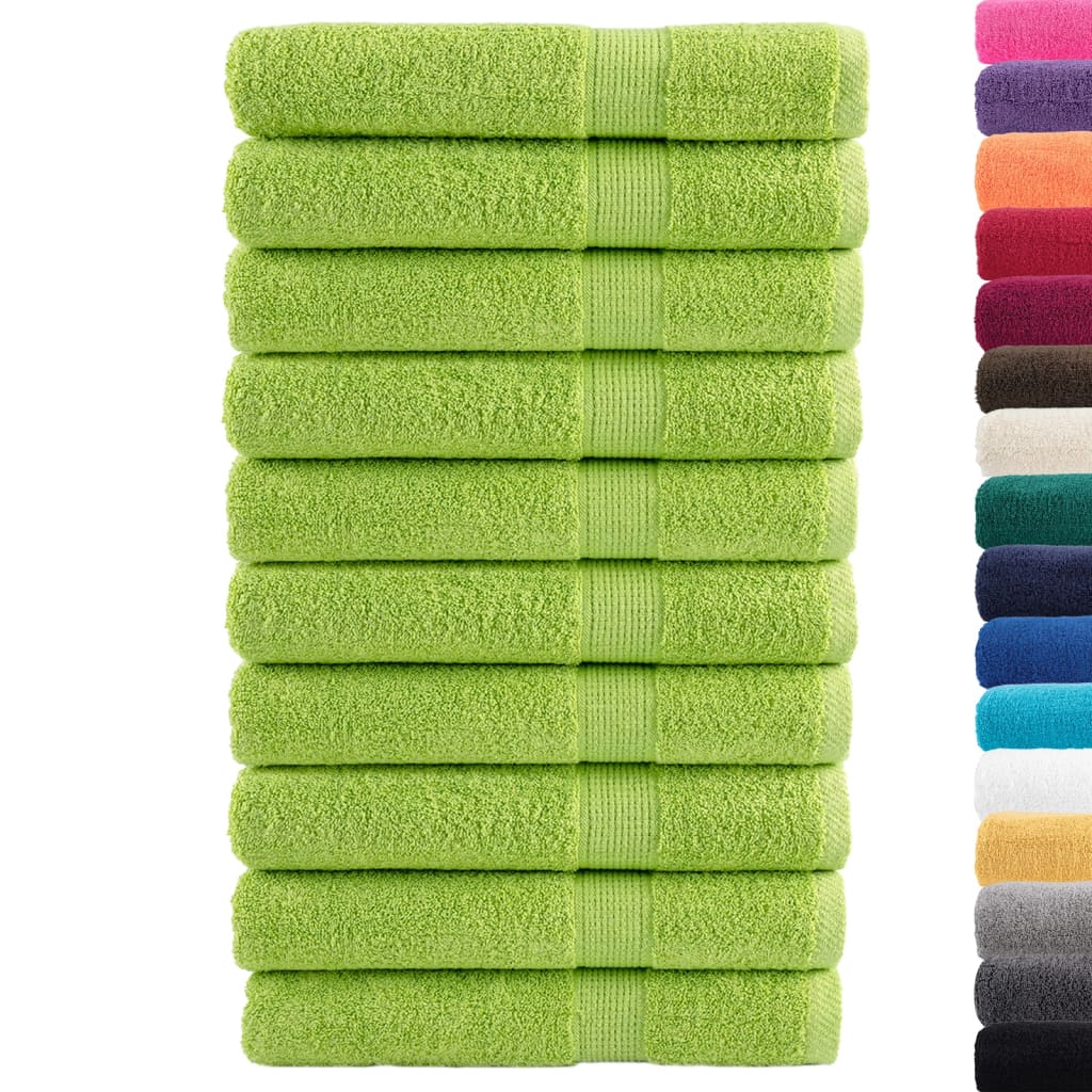 Vidaxl Sauna Cloths Solund 10 stk 600 g m² 80x200 cm Apple Green