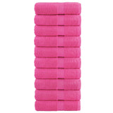 Vidaxx débarbouillettes premium solund 10 pièces rose 30x30 cm 600 g m²