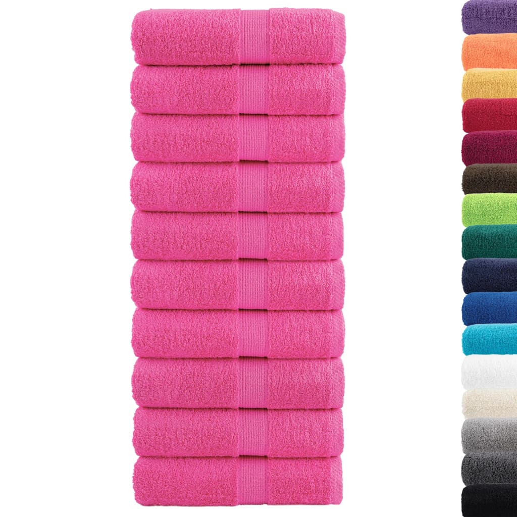 Vidaxx débarbouillettes premium solund 10 pièces rose 30x30 cm 600 g m²