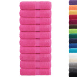 Vidaxx débarbouillettes premium solund 10 pièces rose 30x30 cm 600 g m²