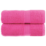 VidaXL serviettes invités solund 2 pcs 600 g m² 30x50 cm rose