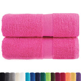 VidaXL serviettes invités solund 2 pcs 600 g m² 30x50 cm rose