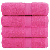 VidaXL serviettes invités solund 4 pcs 600 g m² 30x50 cm rose
