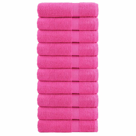 VidaXL serviettes de bain solund 10 pièces 600 g m² 70x140 cm rose
