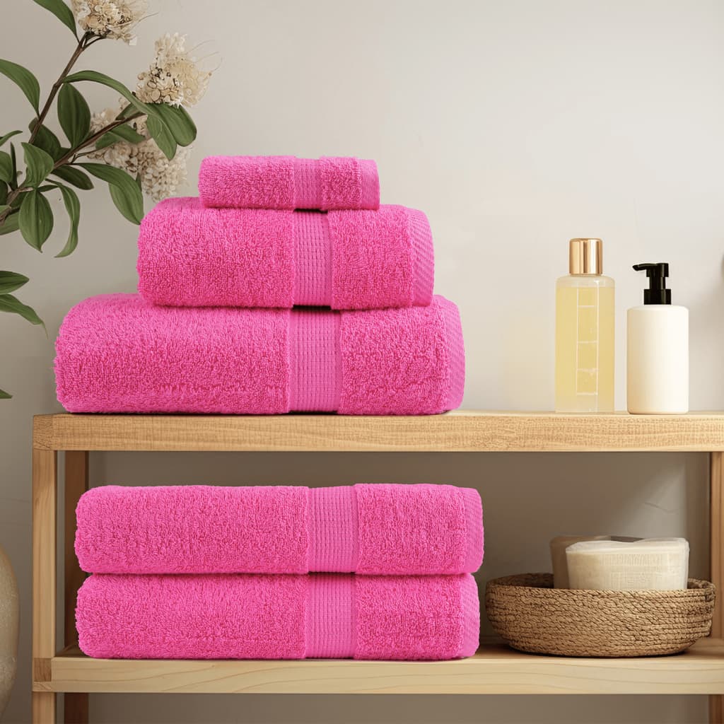 Vidaxl Assessioni da bagno Solundio 10 ST 600 G M² 70x140 cm Pink