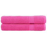 VidaXL serviettes de sauna solund 2 pcs 600 g m² 80x200 cm rose