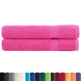 VidaXL serviettes de sauna solund 2 pcs 600 g m² 80x200 cm rose