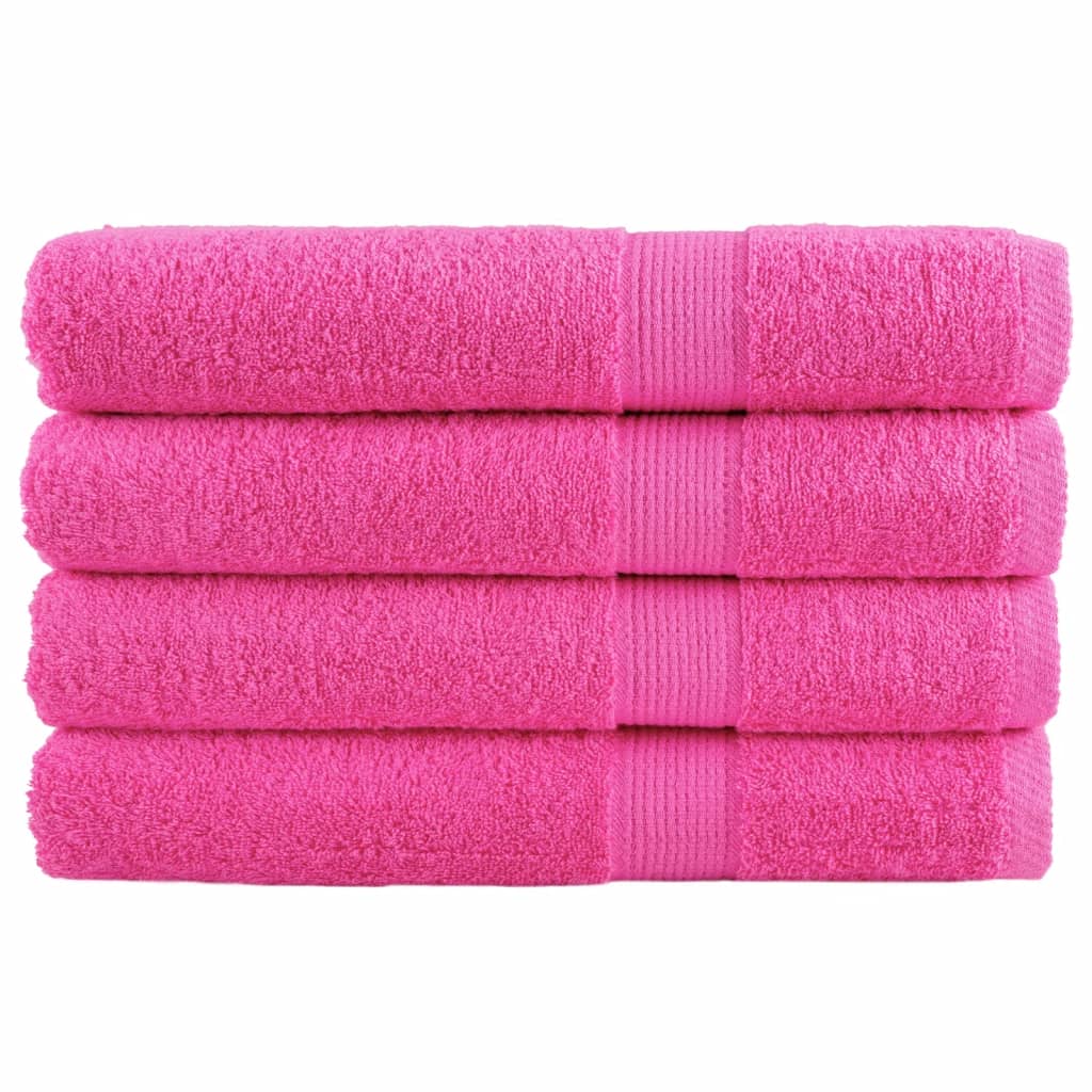 Vidaxl Sauna Cloths Solund 4 St 600 G m² 80x200 cm rosa