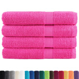 VidaXL serviettes de sauna solund 4 pcs 600 g m² 80x200 cm rose