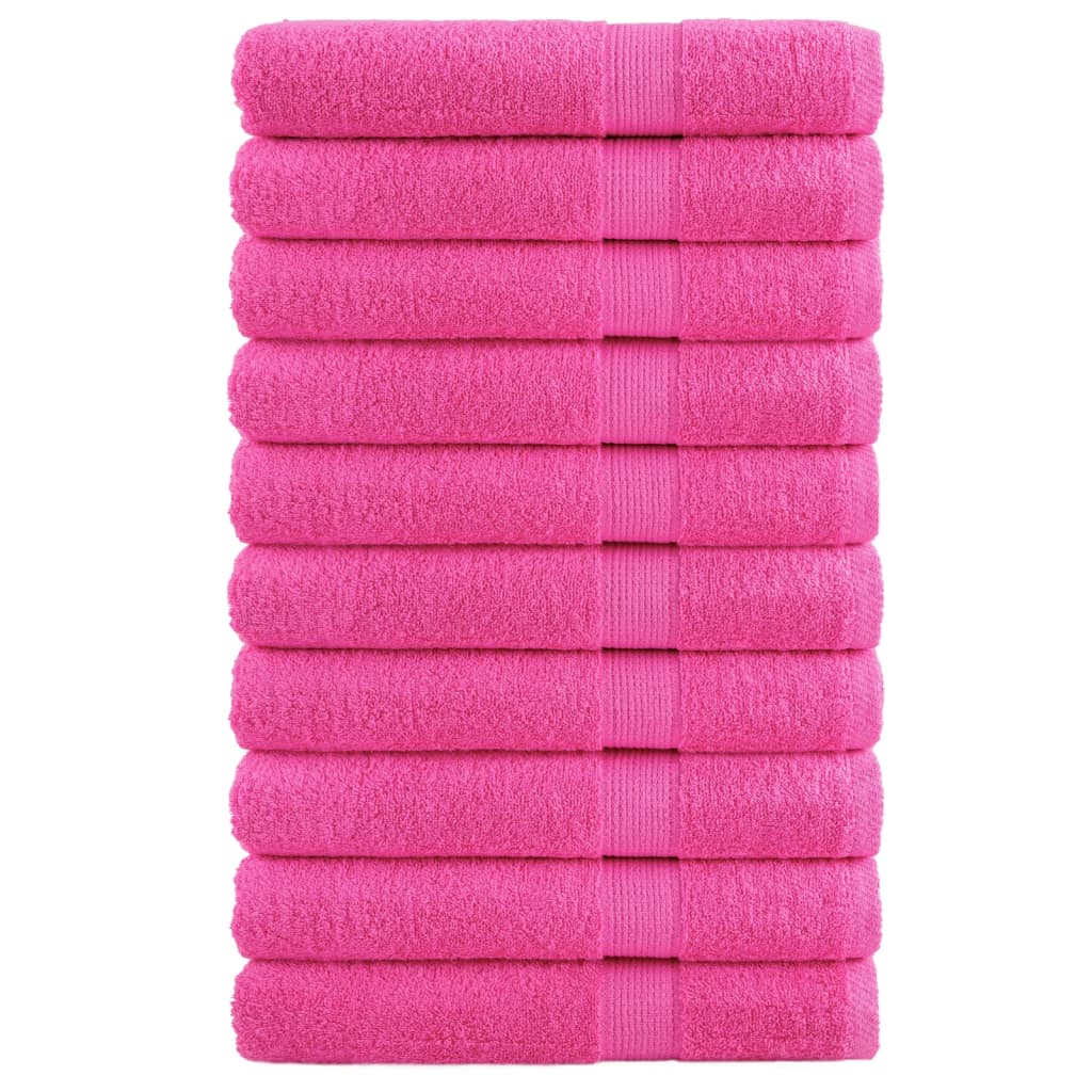 Vidaxl sauna cloths Solund 10 st 600 g m² 80x200 cm pink