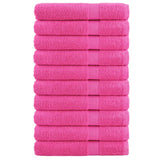 Vidaxl sauna cloths Solund 10 st 600 g m² 80x200 cm pink